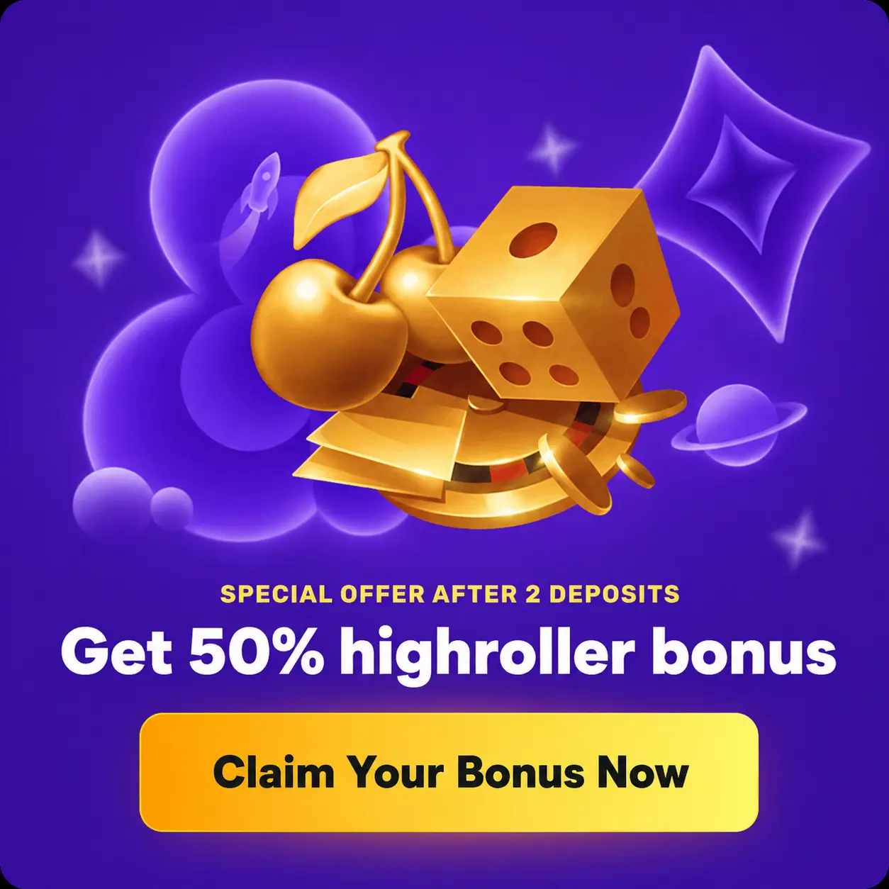 Get 50% highroller bonus at RocketPlay AU