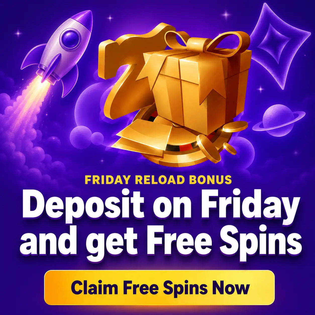 Deposit on Friday and claim free spins reward online